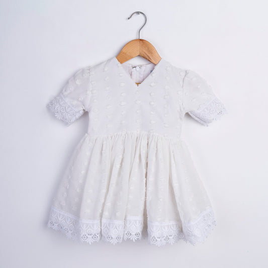 TEXTURED WHITE FROCK