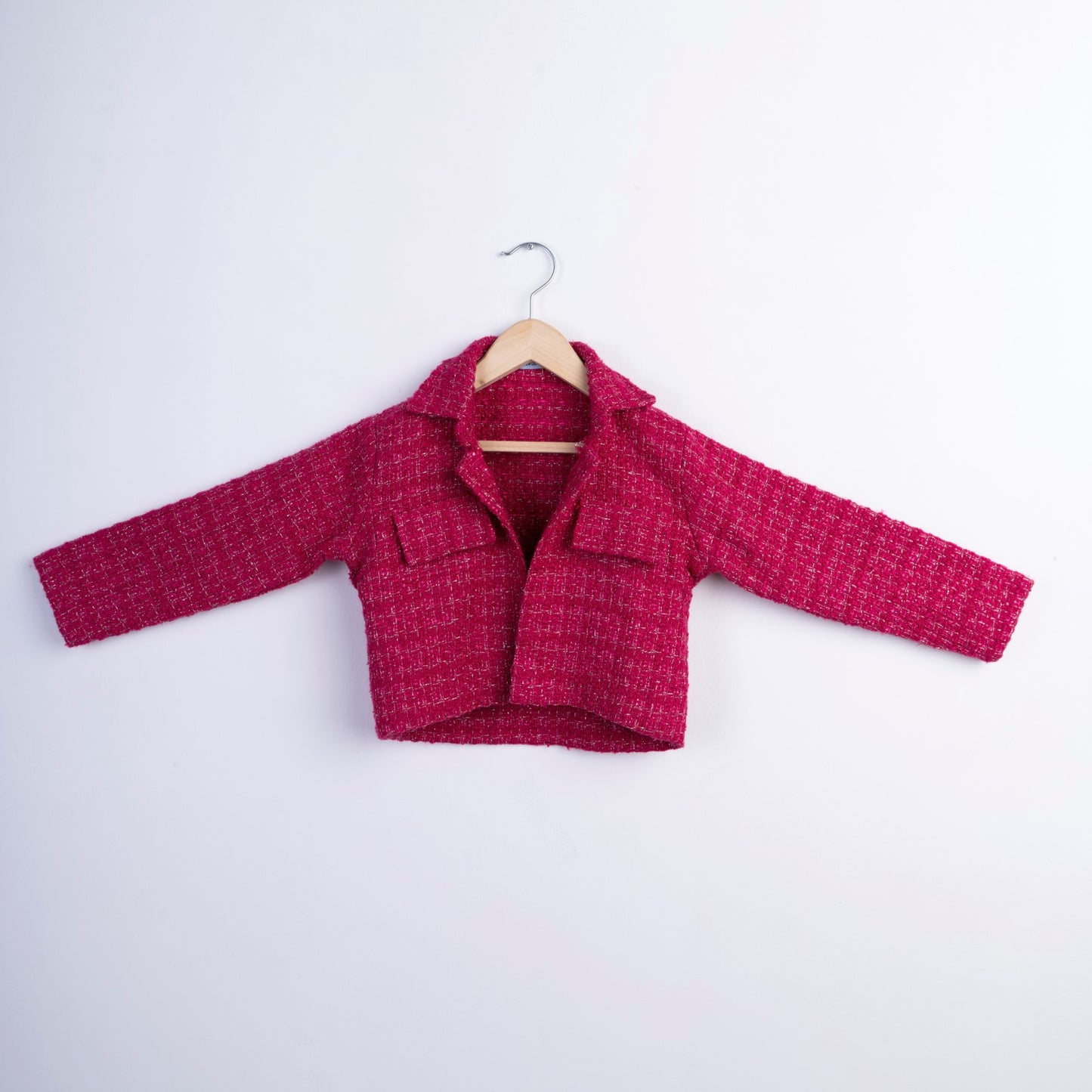 PINK TWEED FROCK AND JACKET SET