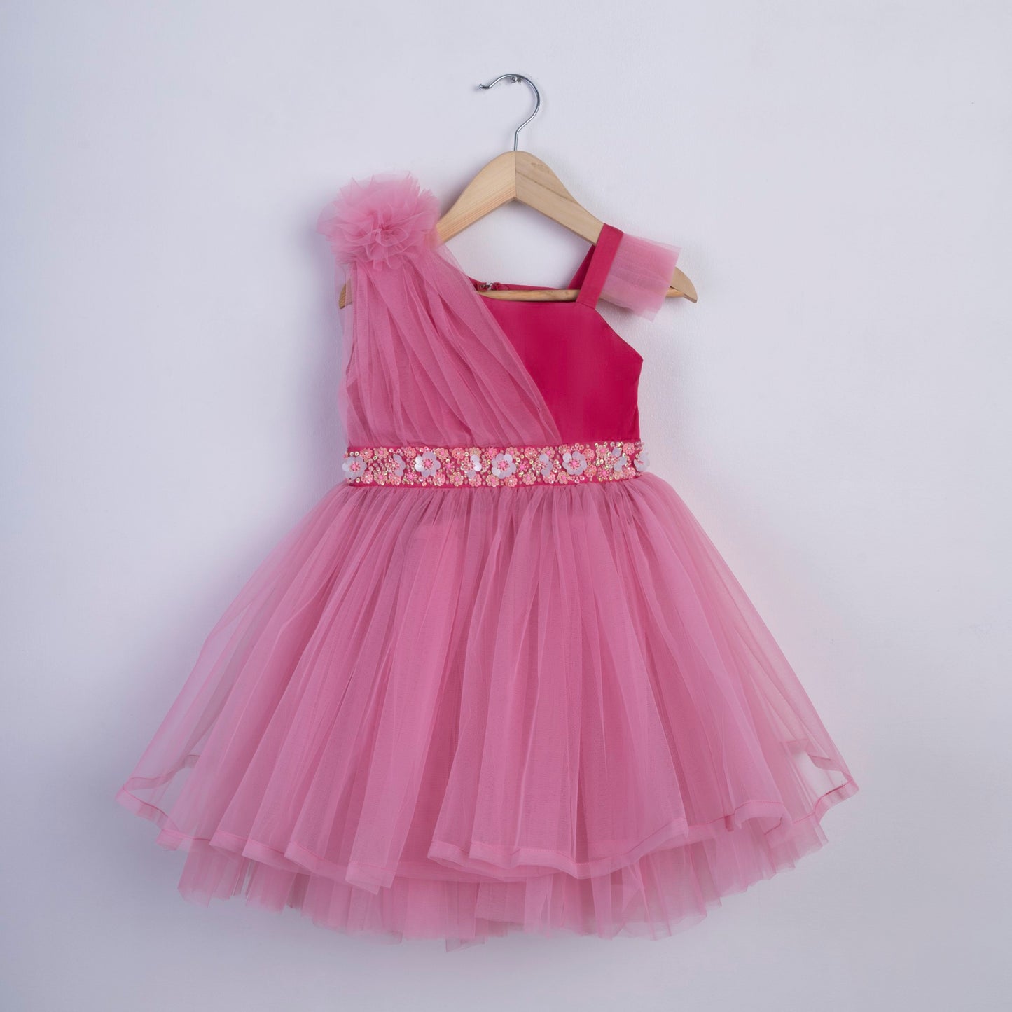 PINK TWRIL AND TRAIL FROCK