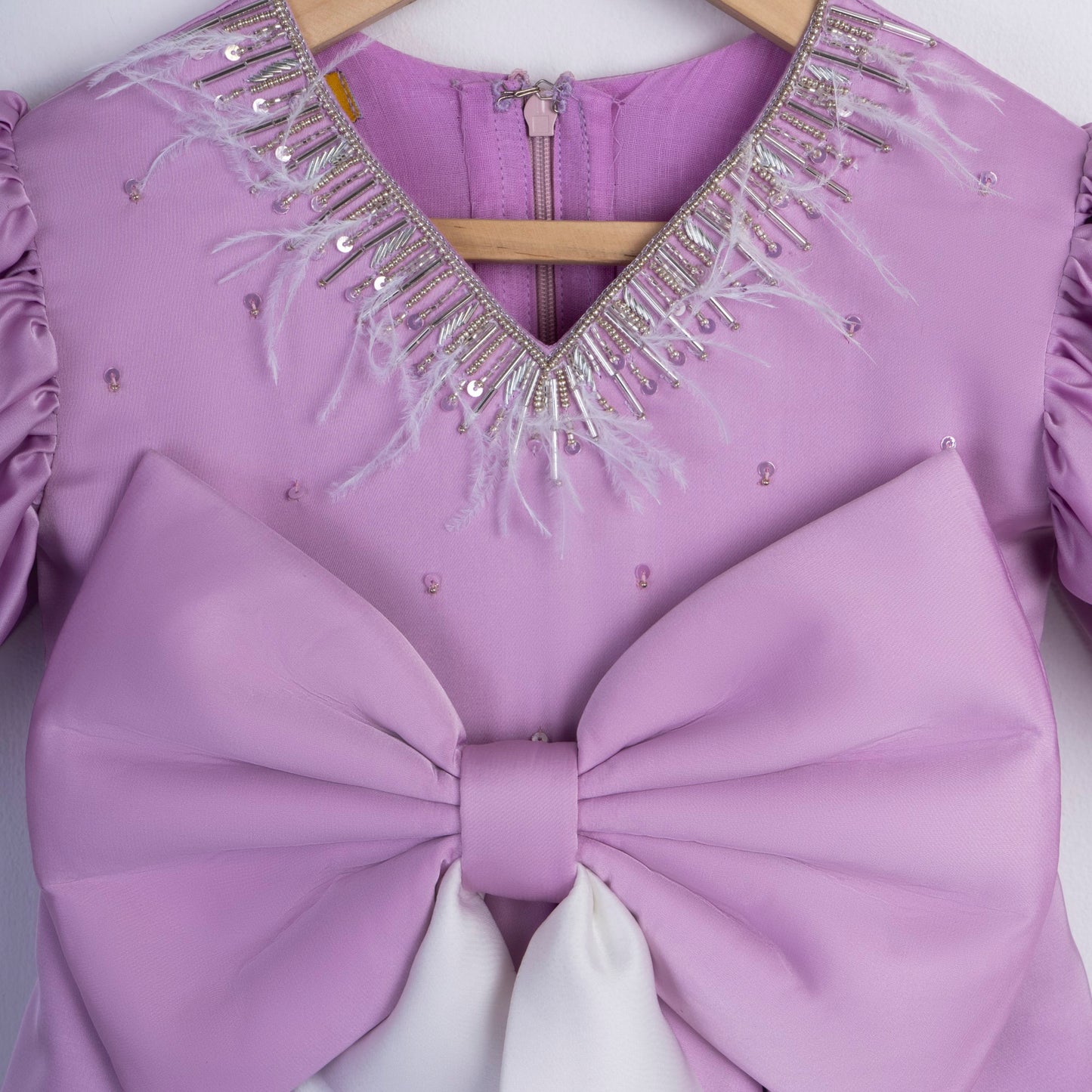 LILAC SPARKLE BOW DRESS