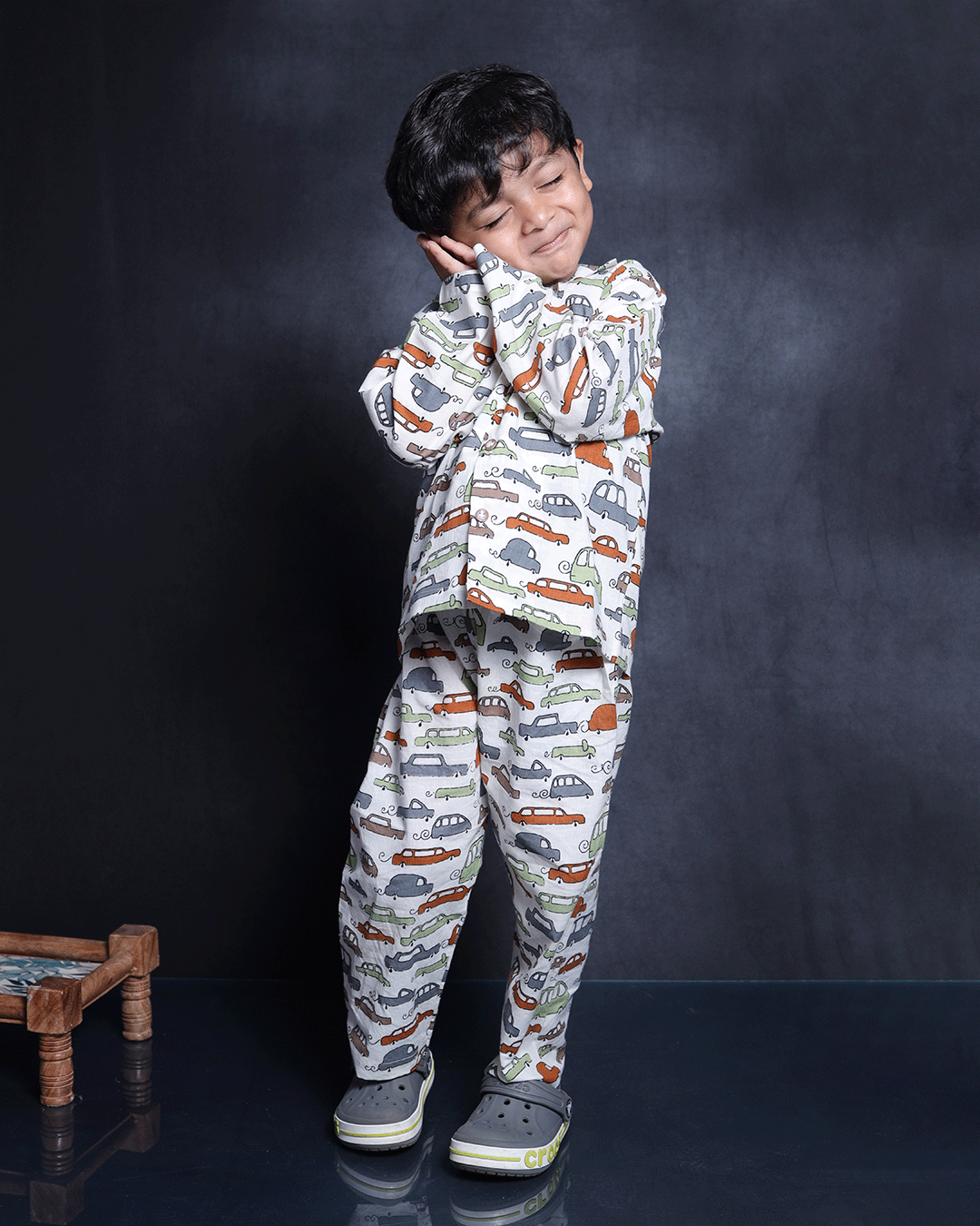CARS PRINTED COTTON NIGHTSUIT