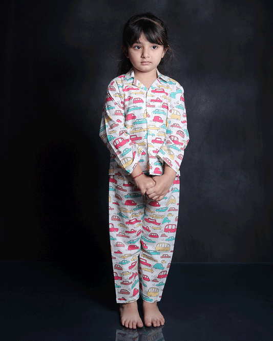 CARS PRINTED COTTON NIGHTSUIT