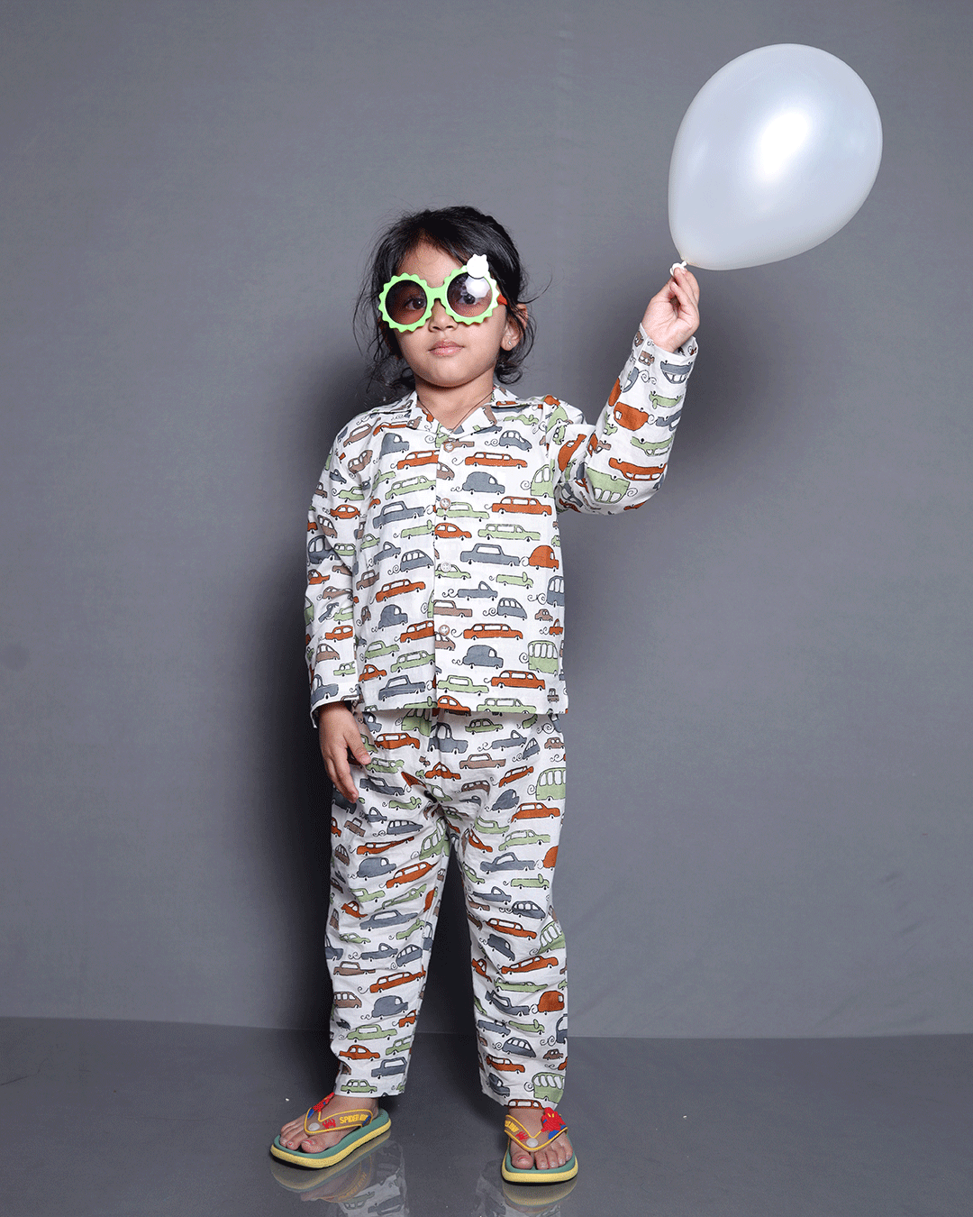 CARS PRINTED COTTON NIGHTSUIT