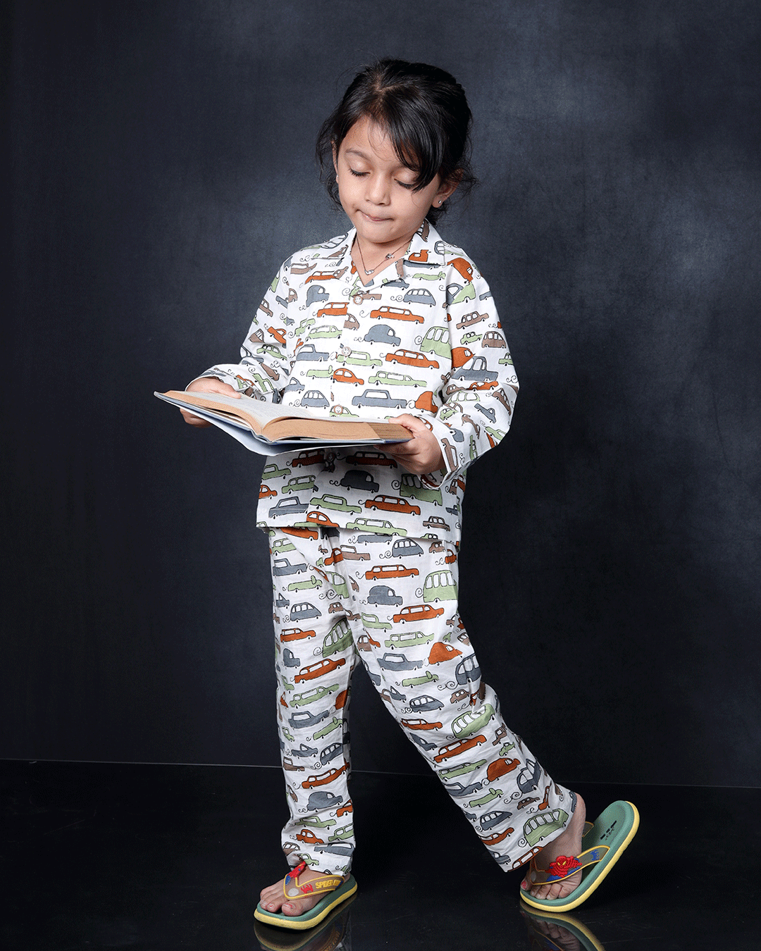 CARS PRINTED COTTON NIGHTSUIT