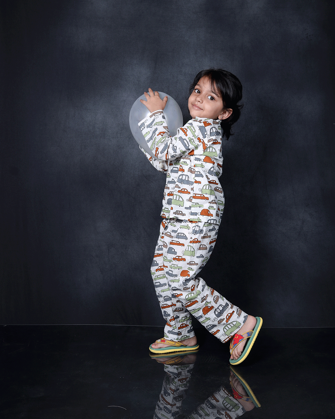 CARS PRINTED COTTON NIGHTSUIT