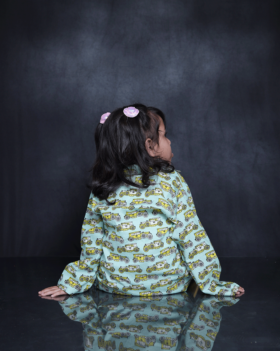 VINTAGE CAR PRINTED COTTON NIGHTSUIT