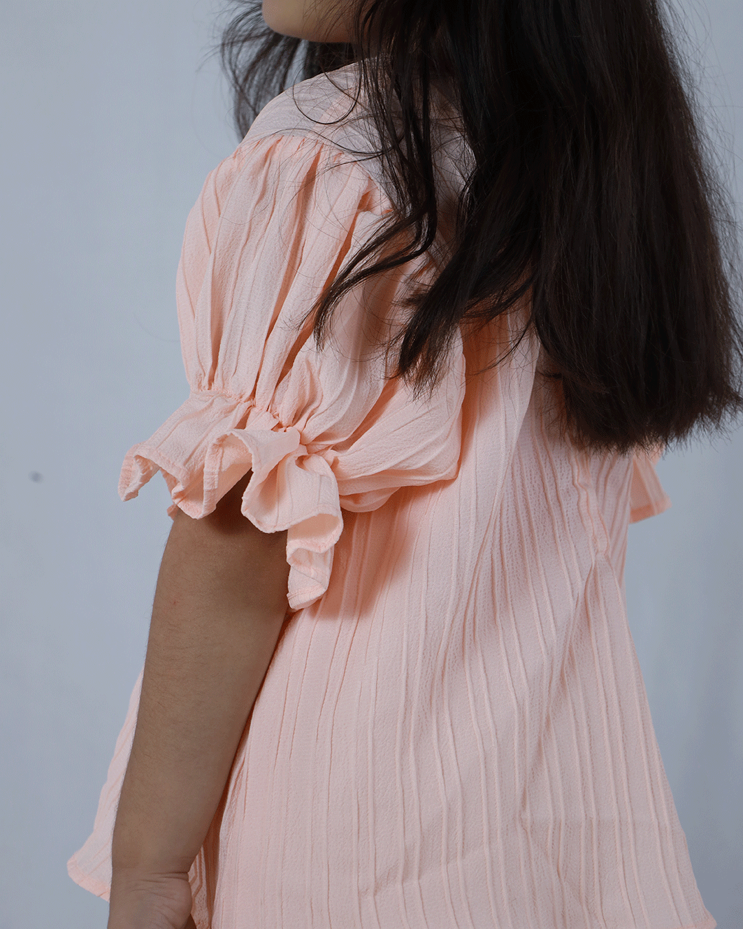 PEACH PINTUCKS