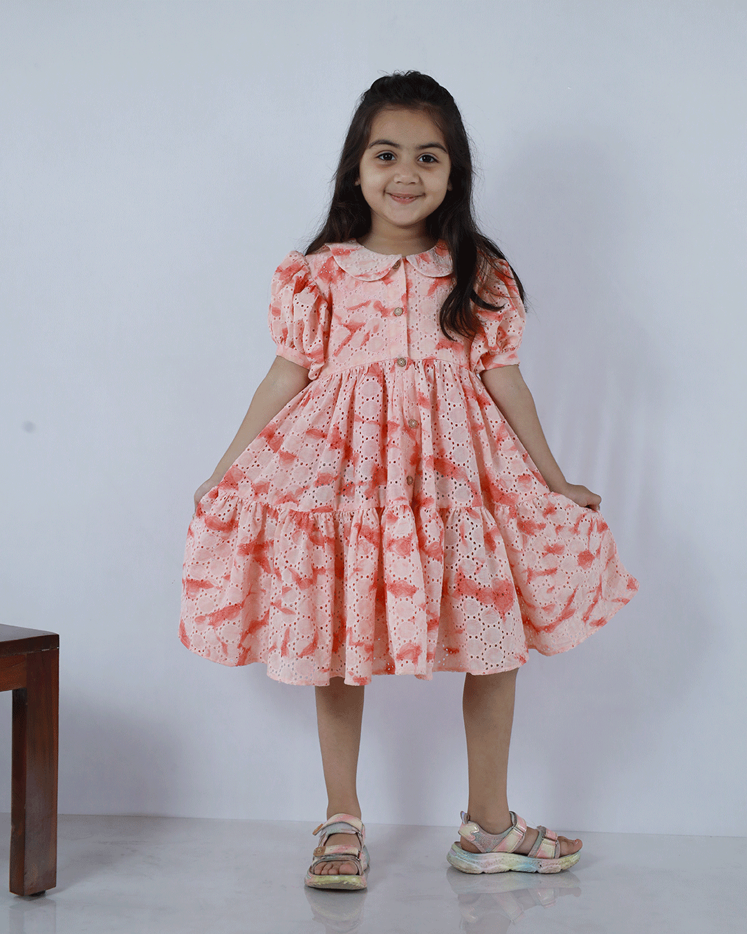 PEACH SCHIFFILI FROCK