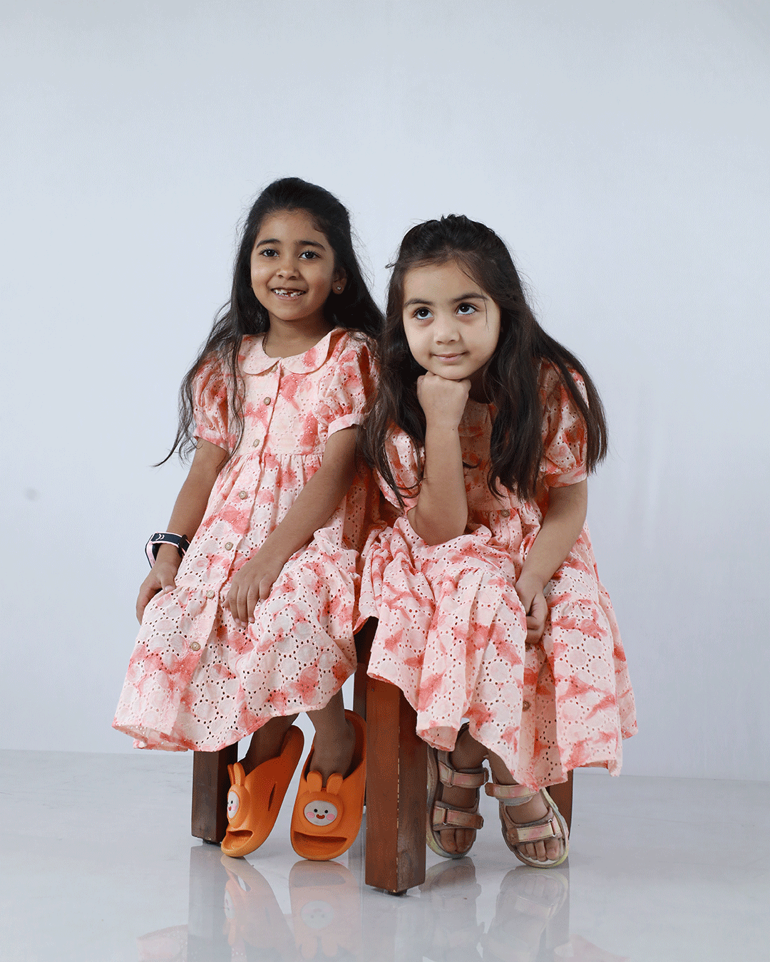 PEACH SCHIFFILI FROCK