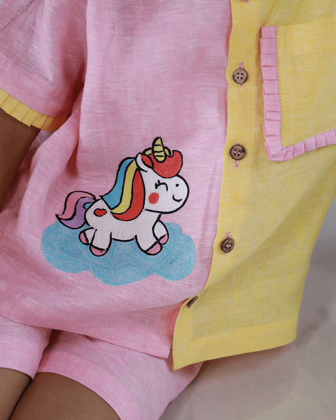 LINEN UNICORN CO-ORD SET