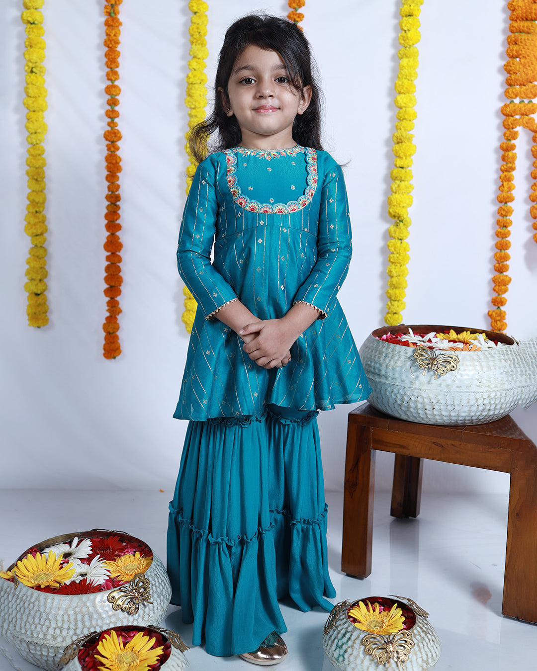RAMA KURTA AND SHARARA SET