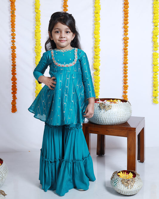 RAMA KURTA AND SHARARA SET