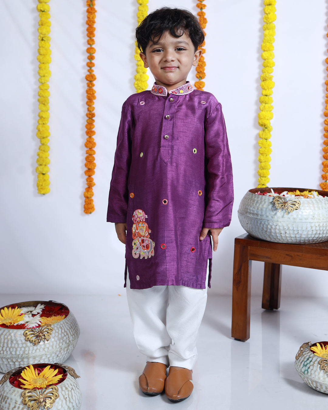 ELEGANT PURPLE BOY’S KURTA SET