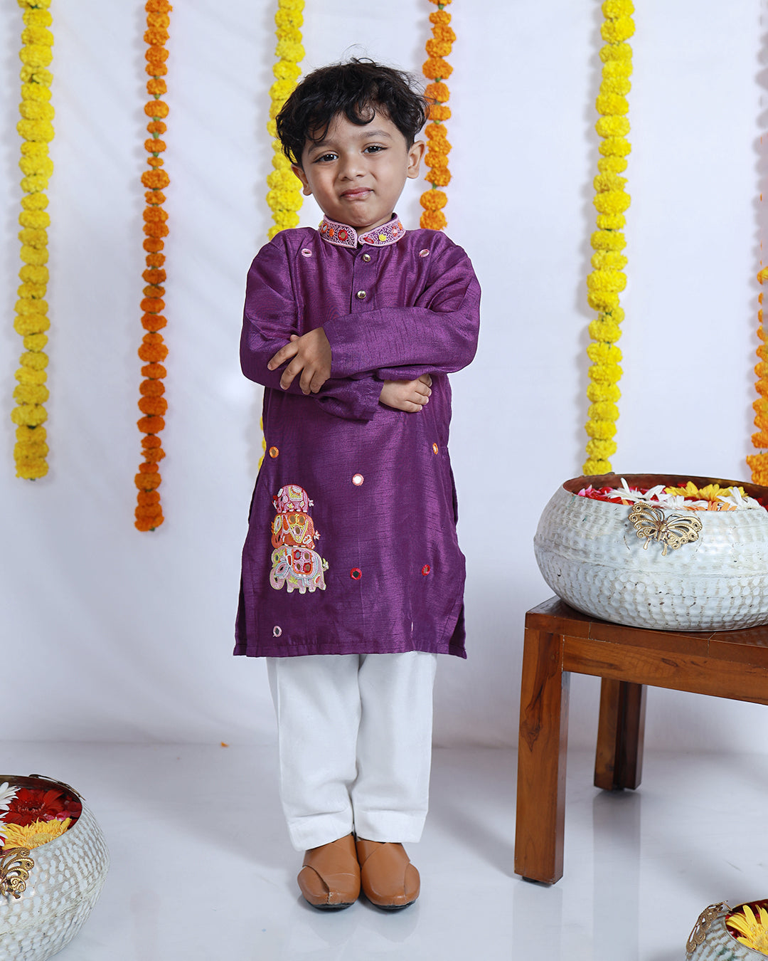 ELEGANT PURPLE BOY’S KURTA SET