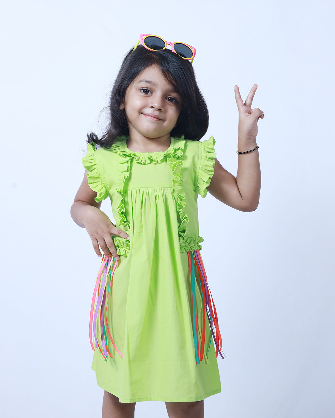COTTON GREEN DRESS