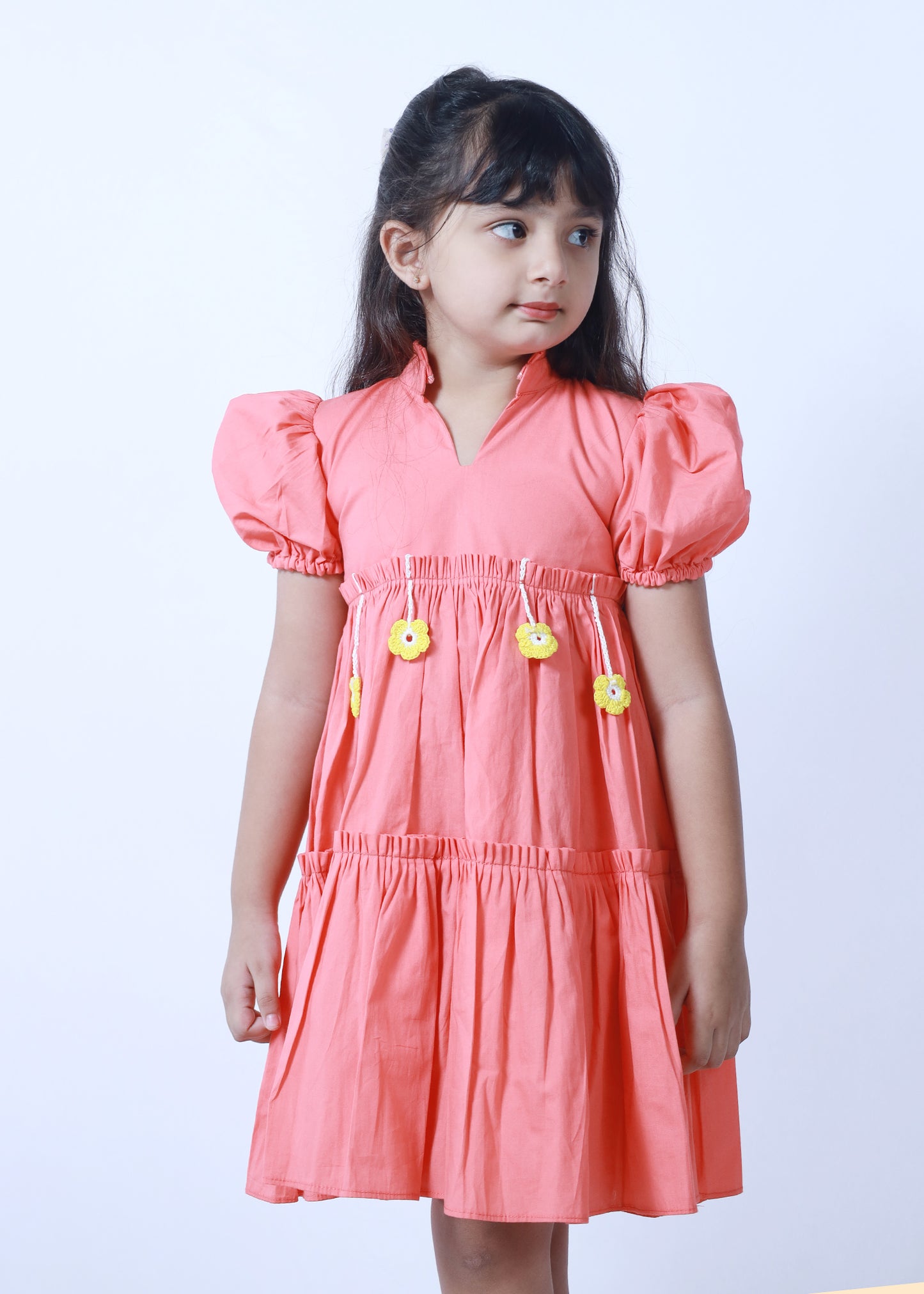 COTTON PEACH DRESS