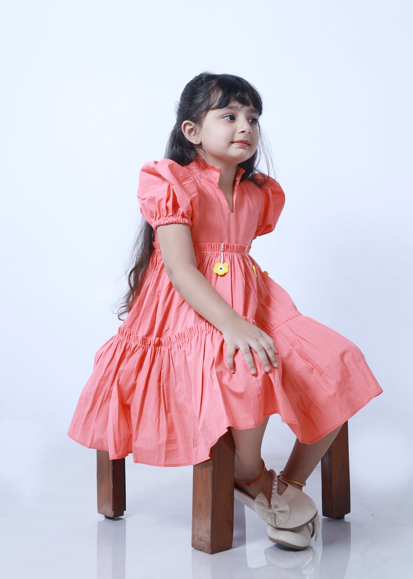 COTTON PEACH DRESS