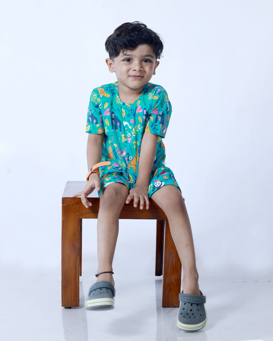 SEA GREEN ANIMALS CO-ORD SET