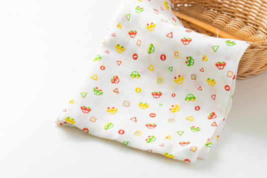 MUSLIN WRAP SWADDLE IN CAR PRINT