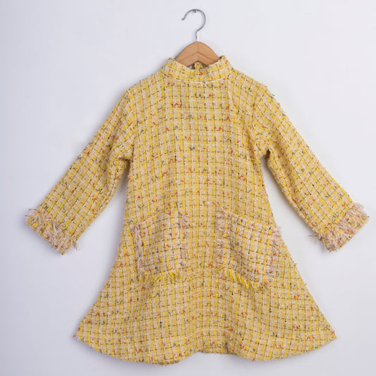 YELLOW TWEED FROCK