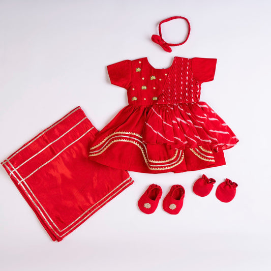 LOTUS EMBROIDERED SILK FROCK