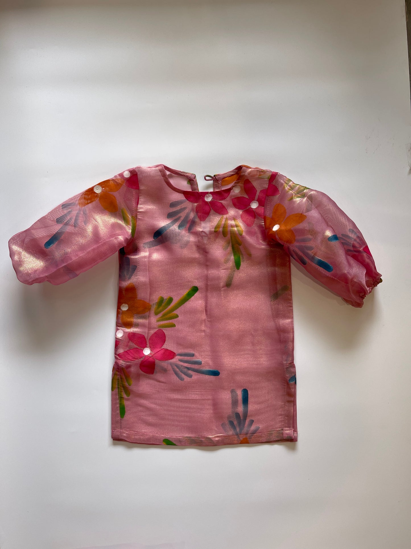 PEACH HAND-PAINTED CO-ORD SET