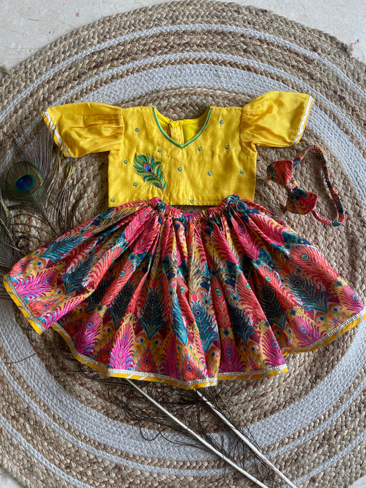 MORPANKH PRINTED LEHENGA SET