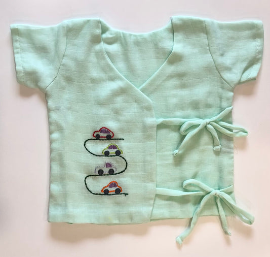 ANGRAKHA PATTERN EMBROIDERED JHABLA – NEW BORN