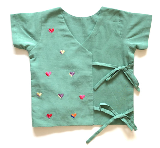 ANGRAKHA PATTERN EMBROIDERED JHABLA – NEW BORN