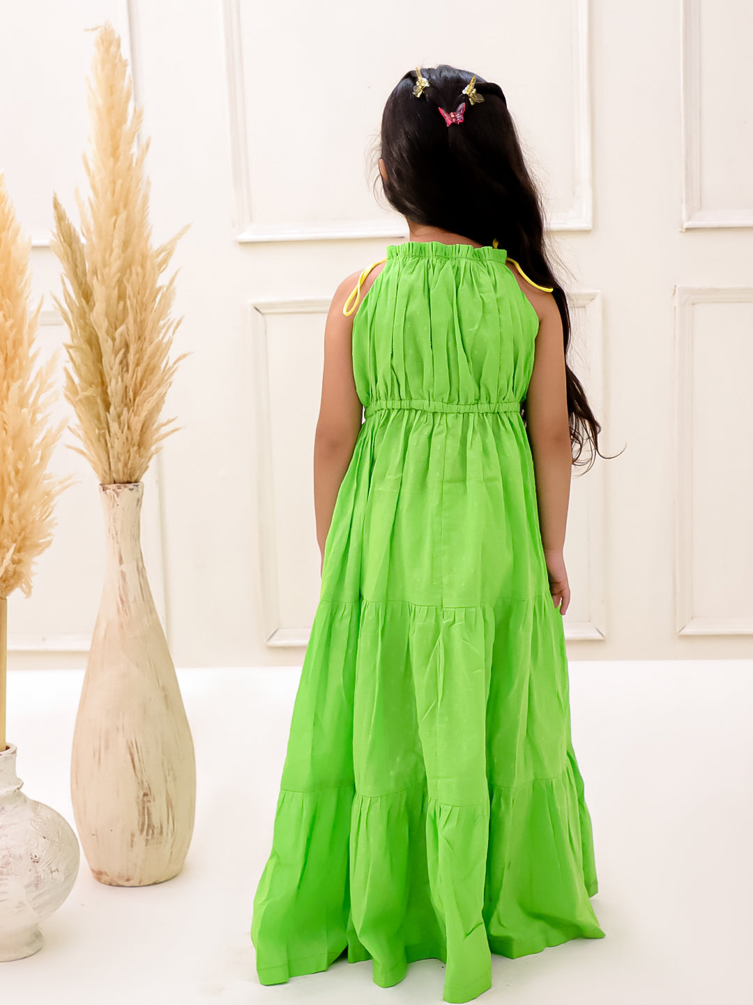 NEON TIERED TASSEL DRESS