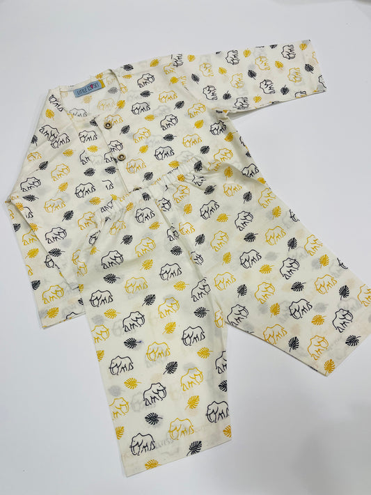 UNISEX COTTON CO-ORD SETS Print – elephants
