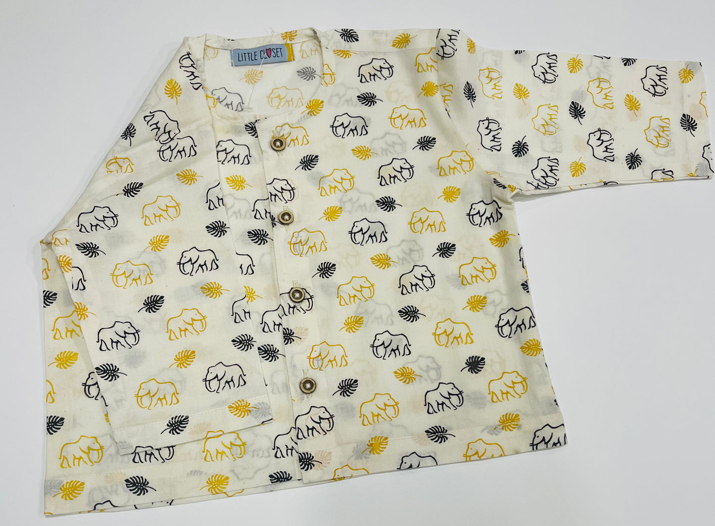 UNISEX COTTON CO-ORD SETS Print – elephants