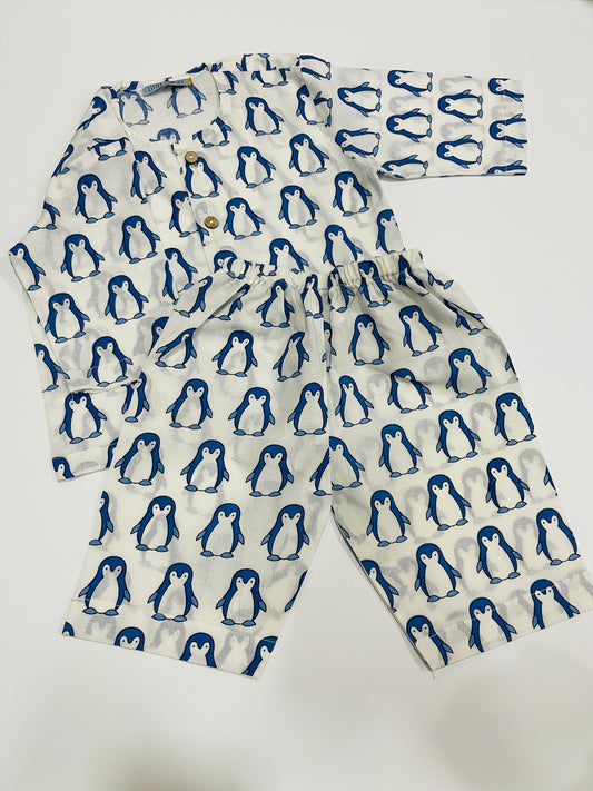 UNISEX COTTON CO-ORD SETS Print – Penguins