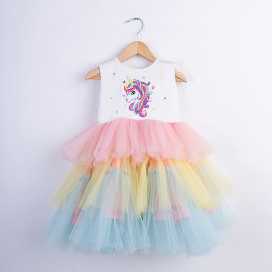 RAINBOW UNICORN FROCK