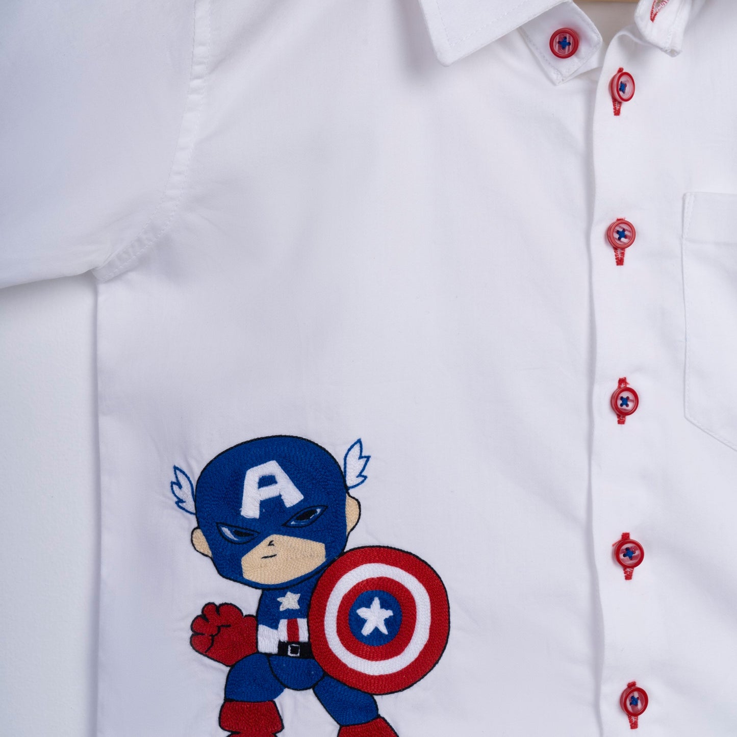 WHITE AVENGER THEME SHIRT