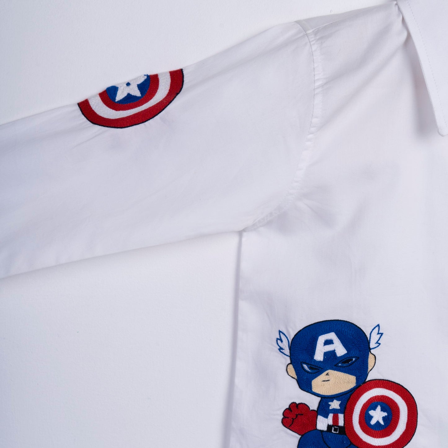 WHITE AVENGER THEME SHIRT
