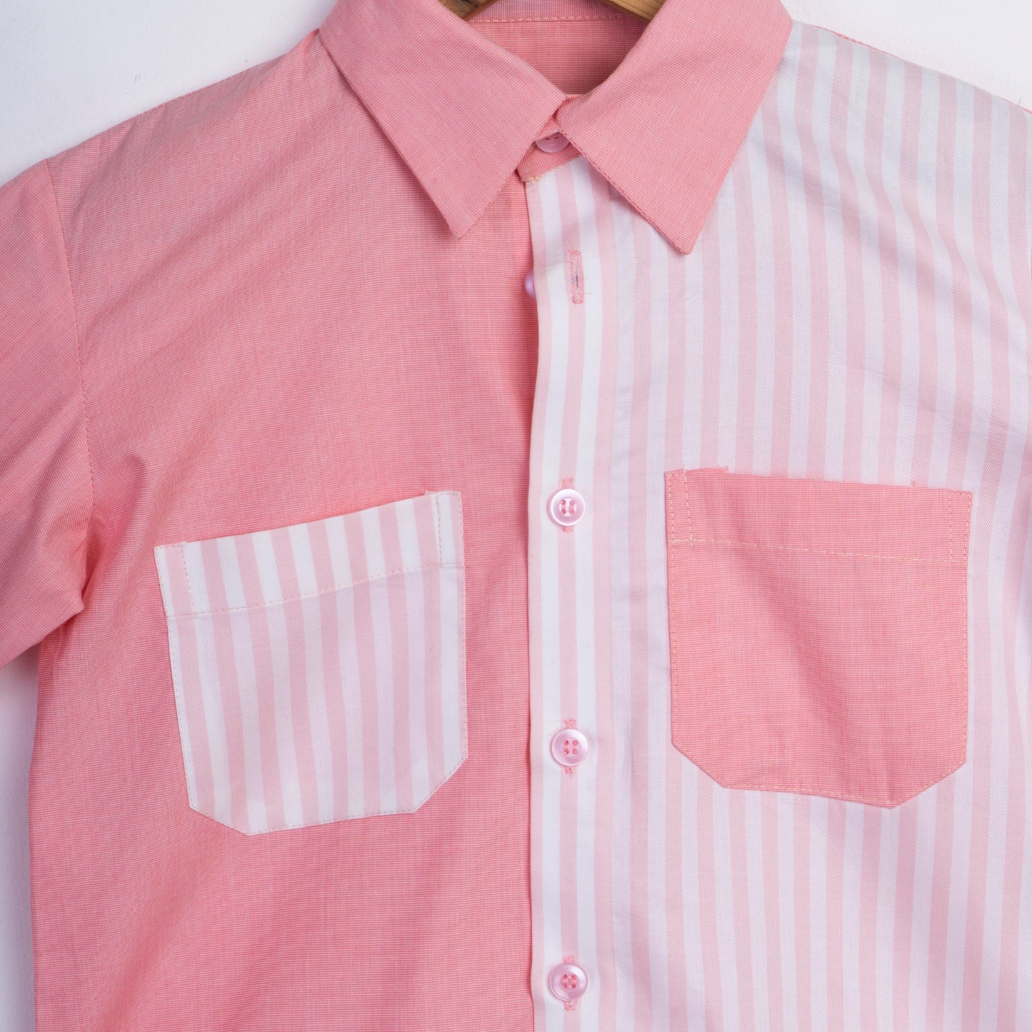 PEACH STRIPE FUSION SHIRT