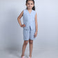 POWDER BLUE VEST COAT SET
