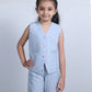 POWDER BLUE VEST COAT SET