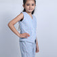 POWDER BLUE VEST COAT SET