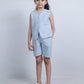 POWDER BLUE VEST COAT SET