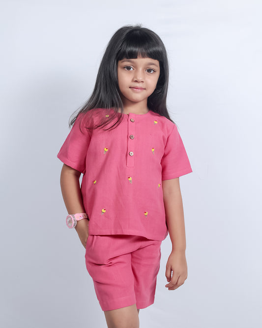PEACH ICE CREAM CO-ORD SET