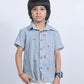 BLUE STRIPED CHERRY SHIRT