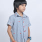 BLUE STRIPED CHERRY SHIRT