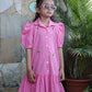 LIGHT PINK SHIRT DRESS