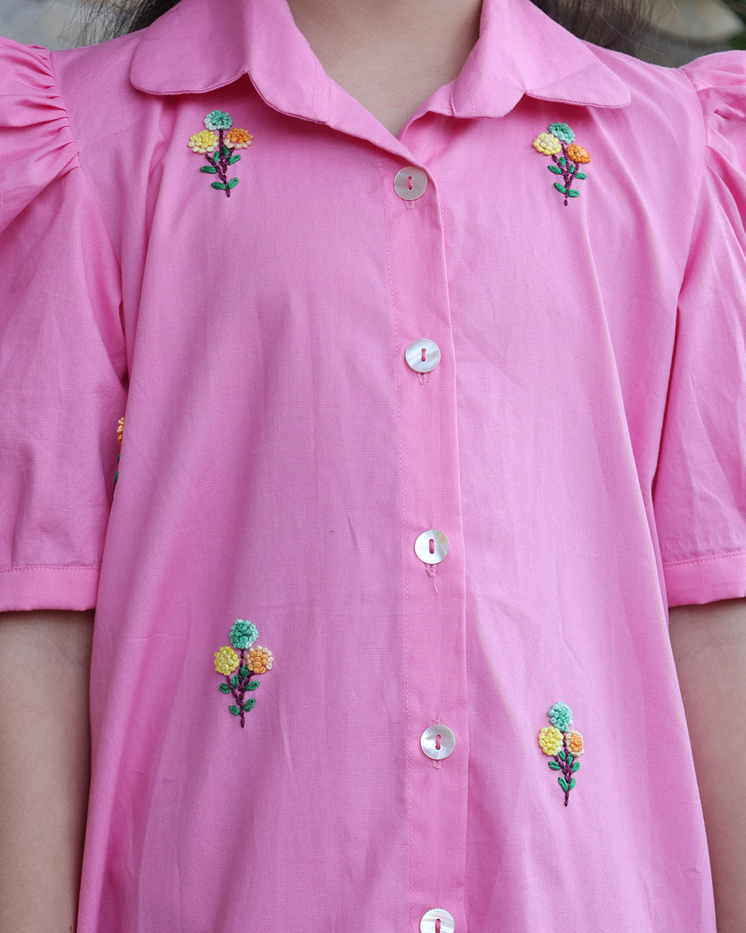 LIGHT PINK SHIRT DRESS