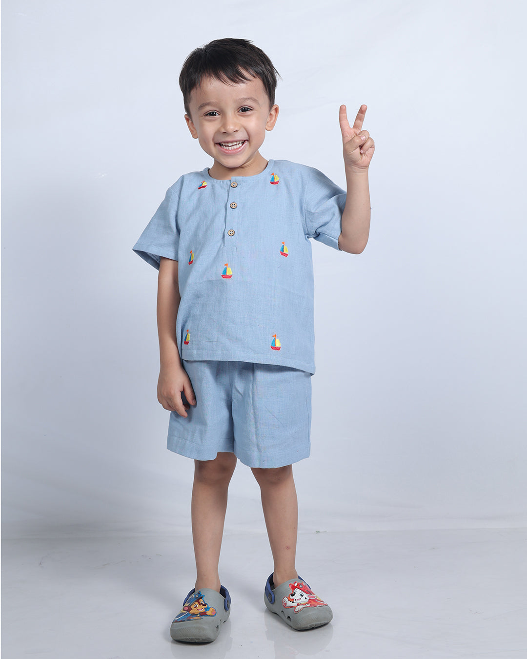 POWDER BLUE BOAT CO-ORD SET