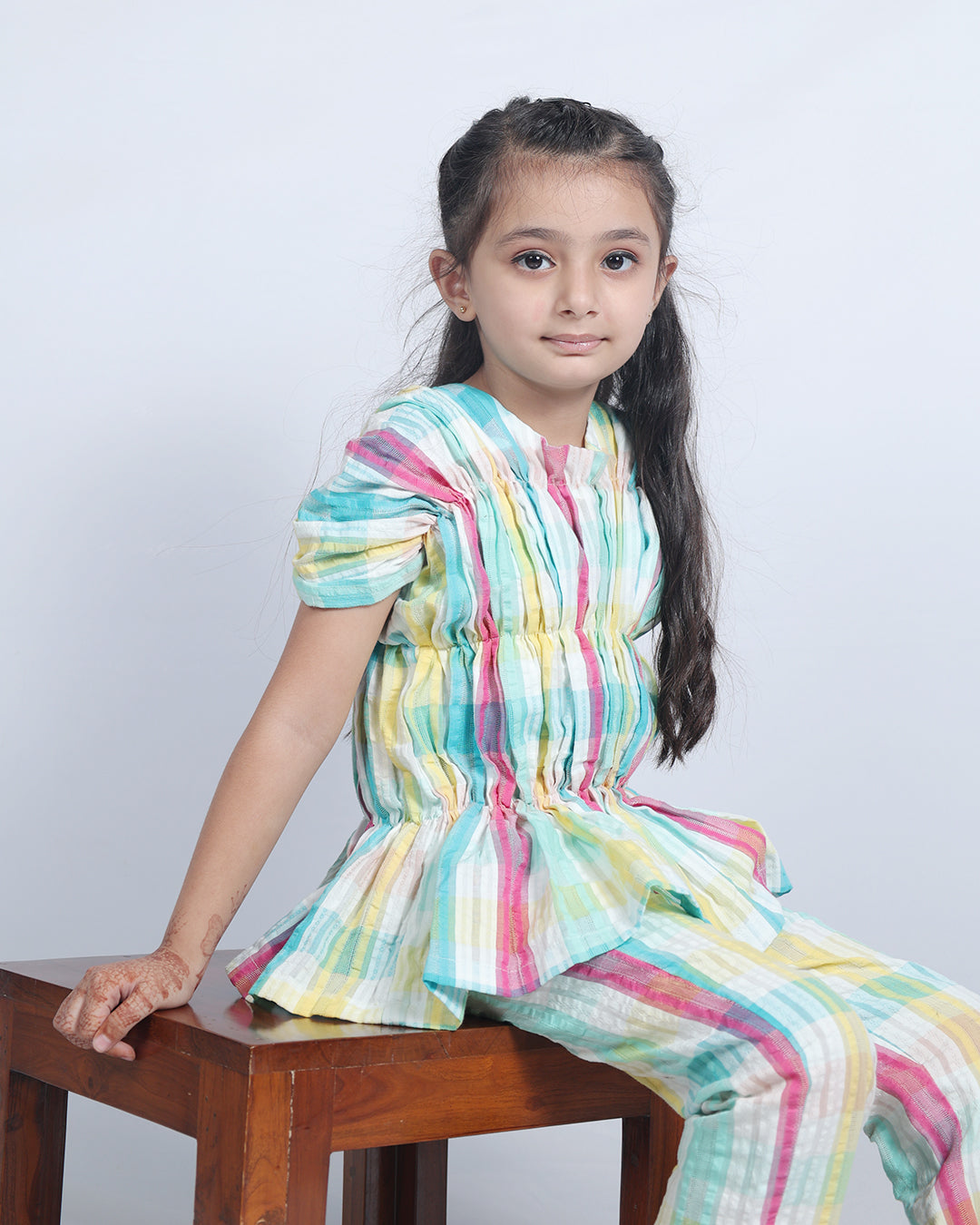 MULTICOLORED CHECK CO-ORD SET