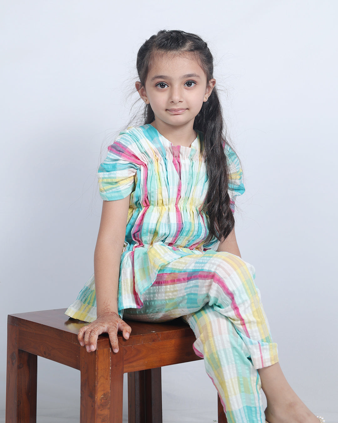 MULTICOLORED CHECK CO-ORD SET