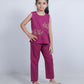HAND EMBROIDERED MAGENTA CO-ORD SET
